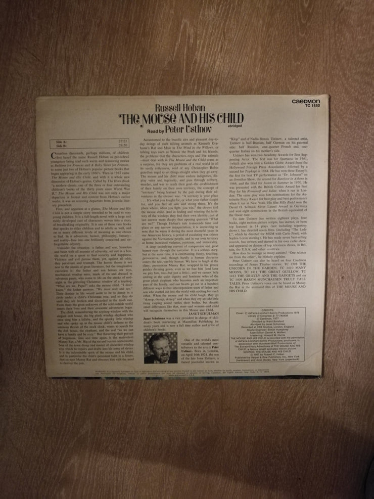 Russell Hoban - Peter Ustinov ‎– The Mouse And His Child - Vinyl LP Record - Opened  - Very-Good Quality (VG) - C-Plan Audio