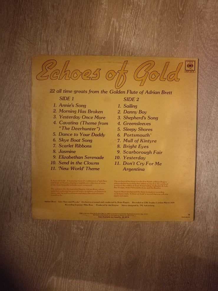 Adrian Brett - Echoes Of Gold  - Vinyl LP Record - Opened  - Very-Good+ Quality (VG+) - C-Plan Audio