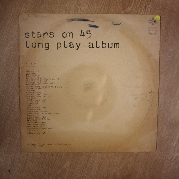 Stars on 45 Long Play Album - Vinyl LP Record - Opened  - Good+ Quality (G+) - C-Plan Audio
