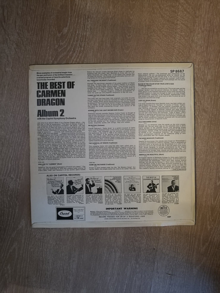 Carmen Dragon, The Capitol Symphony Orchestra  ‎– The Best Of Carmen Dragon Album 2 - Vinyl LP Record - Opened  - Very-Good+ Quality (VG+) - C-Plan Audio