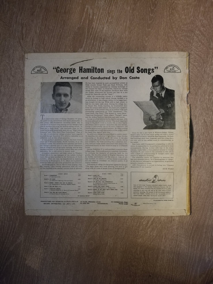 George Hamilton Sings The Old Songs - Vinyl LP Record - Opened  - Very-Good Quality (VG) - C-Plan Audio