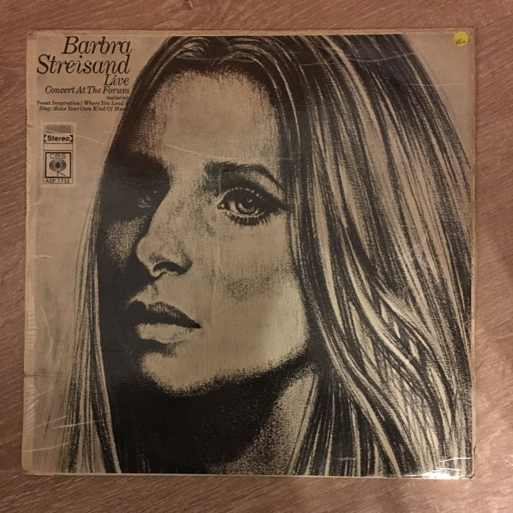 Barbra Streisand ‎– Live Concert At The Forum - Vinyl LP Record - Opened  - Very-Good+ Quality (VG+) - C-Plan Audio