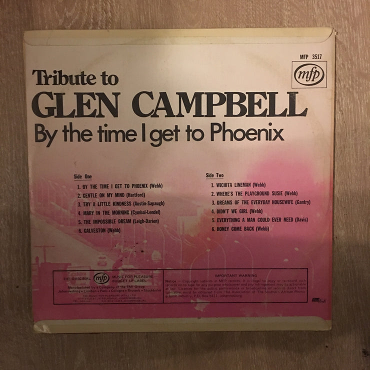 Tribute to Glen Campbell - Vinyl LP Record - Opened  - Very-Good- Quality (VG-) - C-Plan Audio