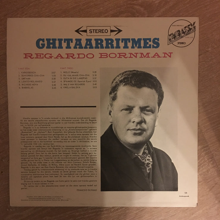 Regardo Bornman - Ghitaarritmes - Vinyl LP Record - Opened  - Very-Good+ Quality (VG+) - C-Plan Audio