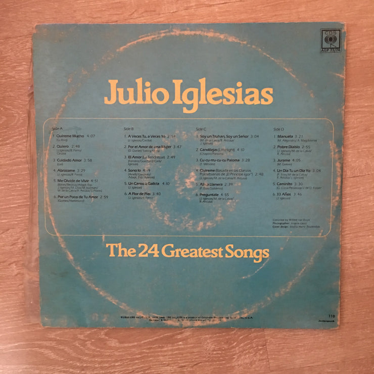 Julio I)glesias - 24 Greatest Songs - Vinyl LP Record - Opened  - Good+ Quality (G+) - C-Plan Audio