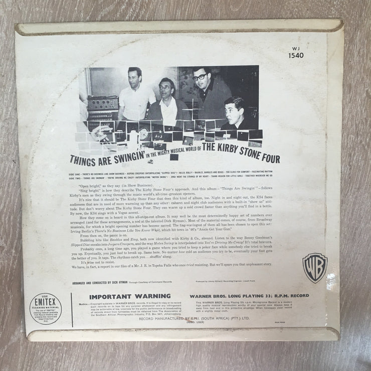 The Spectacular Kirby Stone Four-  Thing's Are Swingin' - Vinyl LP Record - Opened  - Very-Good+ Quality (VG+) - C-Plan Audio