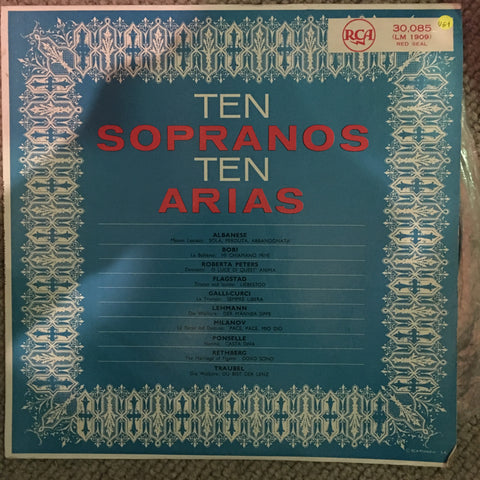 Ten Sopranos - Ten Arias - Vinyl LP Record  - Opened  - Very-Good+ Quality (VG+) - C-Plan Audio