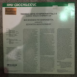 Thomas Arne, Samuel Wesley, Bournemouth Sinfonietta, Kenneth Montgomery ‎- Symphony in D - Vinyl LP Record  - Opened  - Very-Good+ Quality (VG+) - C-Plan Audio