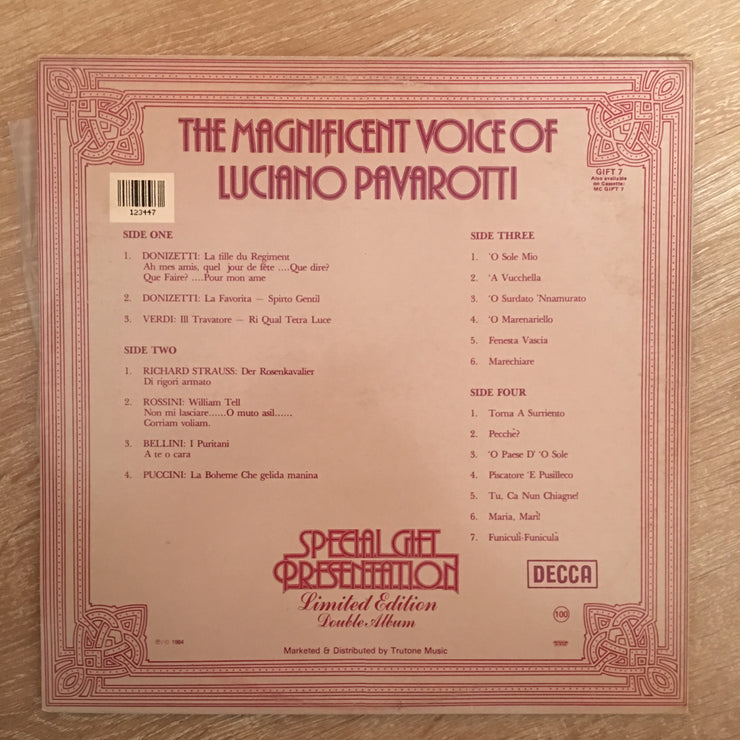 The Magnificent Voice Of Luciano Pavarotti - Limited Edition - Double Vinyl Record - Opened  - Very-Good+ Quality (VG+) - C-Plan Audio
