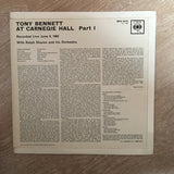 Tony Bennet At Carnegie Hall - Part 1 -  Vinyl LP Record - Opened  - Very-Good Quality (VG) - C-Plan Audio