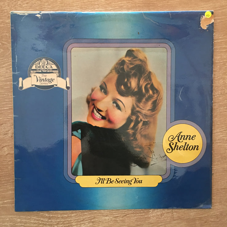 Anne Shelton - I'll Be Seeing You -  Vinyl LP Record - Opened  - Very-Good Quality (VG) - C-Plan Audio