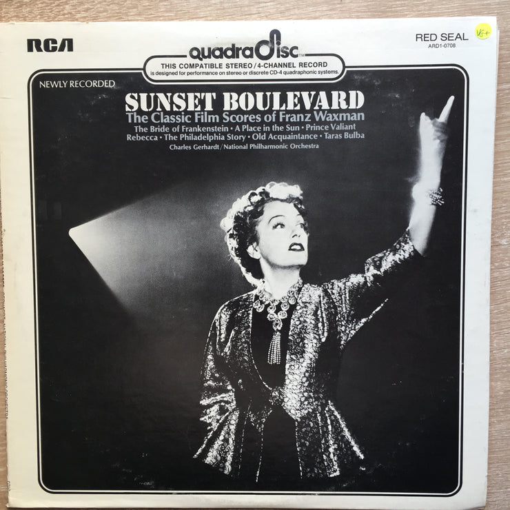 Franz Waxman / National Philharmonic Orchestra / Charles Gerhardt ‎– Sunset Boulevard - The Classic Film Scores Of Franz Waxman – Vinyl LP Record - Opened  - Very-Good+ Quality (VG+) - C-Plan Audio