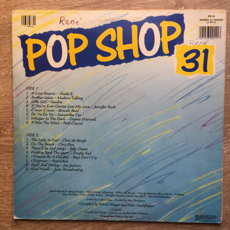 Pop Shop Vol 31 - Original Artists - Vinyl LP Record - Opened  - Good+ Quality (G+) - C-Plan Audio