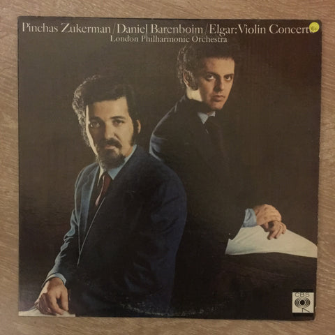 Elgar - Pinchas Zukerman, Daniel Barenboim, London Philharmonic Orchestra ‎– Violin Concerto  ‎- Vinyl LP Record - Opened  - Very-Good+ Quality (VG+) - C-Plan Audio
