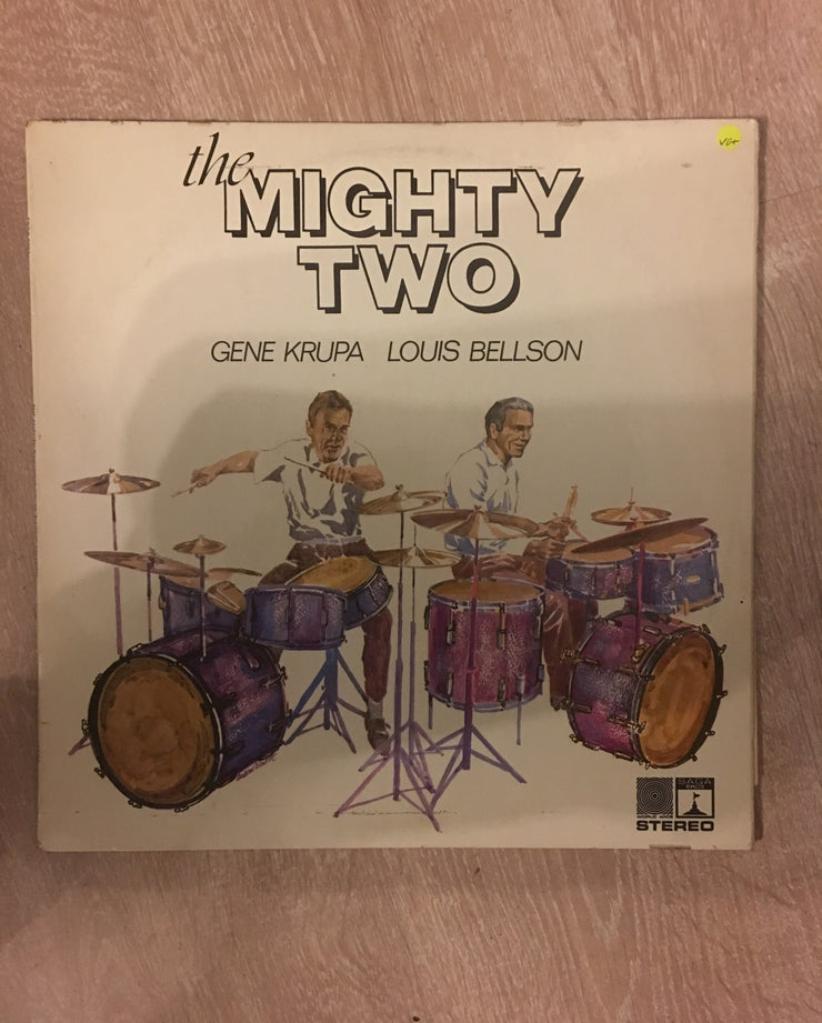 The Mighty Two  - Gene Krupa & Louis Bellson - Vinyl LP Record - Opened  - Very-Good+ Quality (VG+) - C-Plan Audio