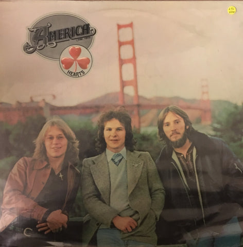 America - Hearts - Vinyl LP Record - Opened  - Very-Good+ Quality (VG+) - C-Plan Audio