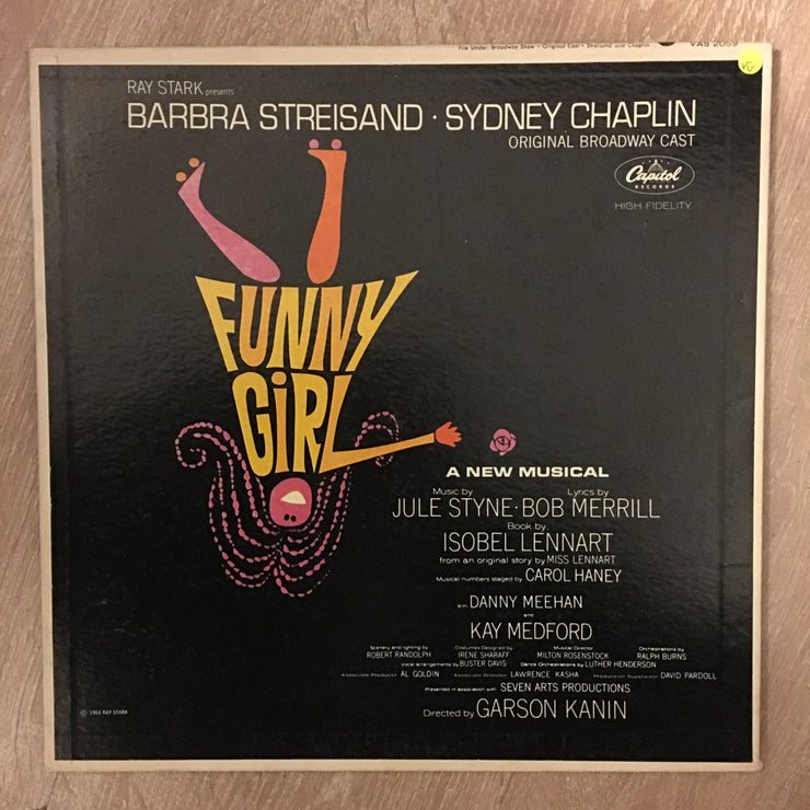 Barbra Streisand, Sydney Chaplin ‎– Funny Girl (Original Broadway Cast) -  Vinyl LP Record - Opened  - Very-Good Quality (VG) - C-Plan Audio