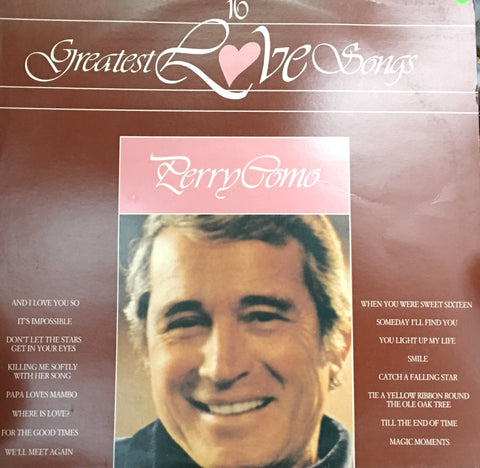 Perry Como - Greatest Love Songs  - Vinyl LP Record - Opened  - Very-Good+ Quality (VG+) - C-Plan Audio