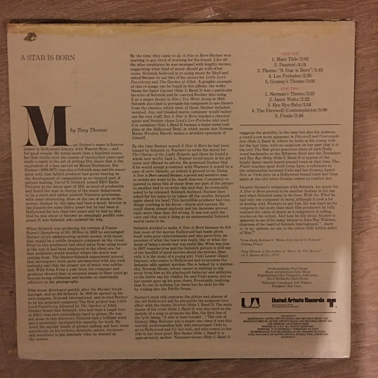 A Star Is Born - Original Soundtrack - Vinyl LP Record - Opened  - Very-Good Quality (VG) - C-Plan Audio