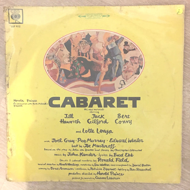 Cabaret  -  Harold Prince  - Jil;l Haworth, Jack Gilford, Bert Conry and Lotte Lenya - Vinyl LP Record - Opened  - Good Quality (G) - C-Plan Audio