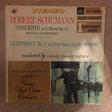 Schumann, The Vienna State Opera Orchestra, Anton Kamper ‎– Concerto In A Minor, Op. 54 For Piano And Orchestra, Symphony No. 1 In B Flat Major, Op. 38 "Spring" - Vinyl LP Record - Opened  - Very-Good+ Quality (VG+) - C-Plan Audio