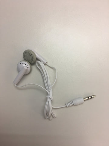 White No-Name Brand Earphones for your Cellphone - C-Plan Audio