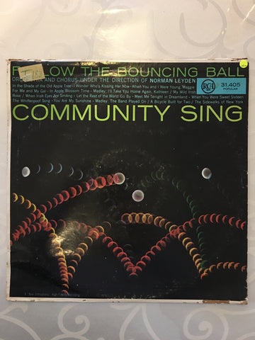 Norman Leyden And His Orchestra ‎– Community Sing - Follow The Bouncing Ball - Vinyl LP Record - Opened  - Very-Good+ Quality (VG+) - C-Plan Audio