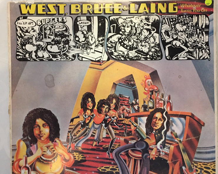 West, Bruce & Laing ‎– Whatever Turns You On - Vinyl LP Record - Opened  - Very Good Quality (VG) - C-Plan Audio