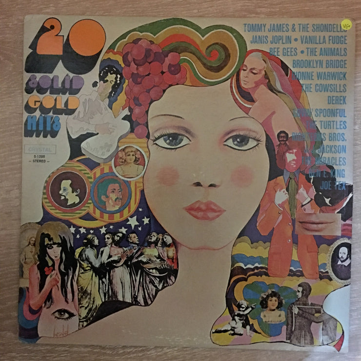 20 Solid Gold Hits - Original Artists - Vinyl LP Record - Very-Good+ Quality (VG+) - C-Plan Audio