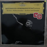 Beethoven - Berliner Philharmoniker / Herbert von Karajan ‎– Symphonien 8&9 ( Finale ) ‎– Vinyl LP Record - Opened  - Very-Good+ Quality (VG+) - C-Plan Audio