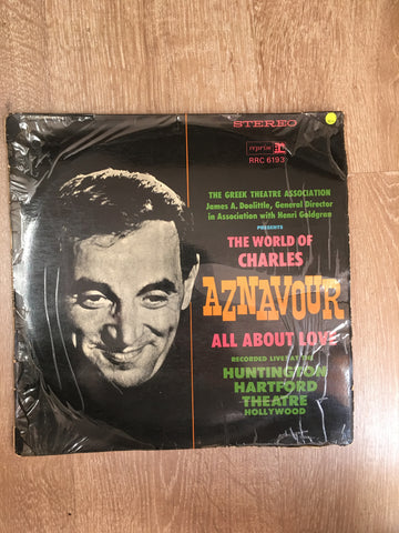 The Greek Theatre Associations Presents The World of Charles Aznavour - All About Love - Vinyl LP Record - Opened  - Very-Good+ Quality (VG+) - C-Plan Audio
