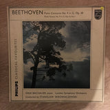 Beethoven, Gina Bachauer, London Symphony Orchestra, Stanislaw Skrowaczewski ‎– Piano Concerto Nr. 4-  Vinyl LP Record - Opened  - Very-Good+ Quality (VG+) - C-Plan Audio