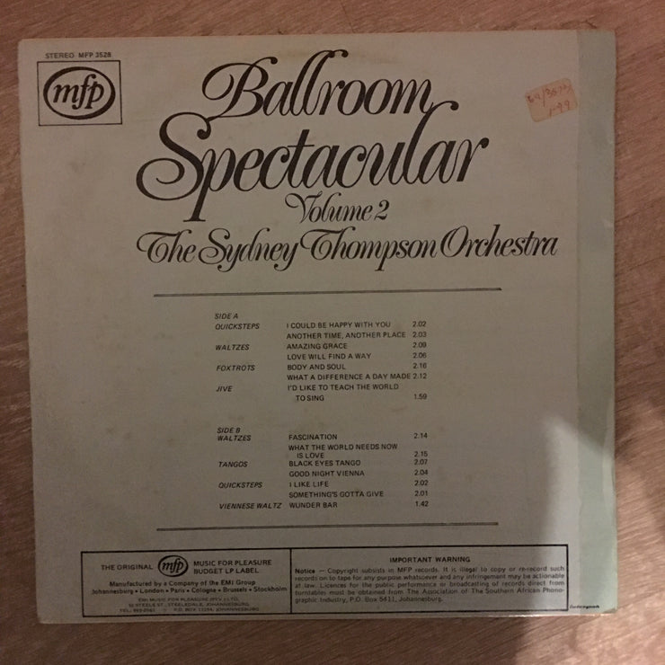 Ballroom Spectacular Vol 2 - Sydney Thompson Orchestra - Vinyl LP Record - Opened  - Very-Good+ Quality (VG+) - C-Plan Audio