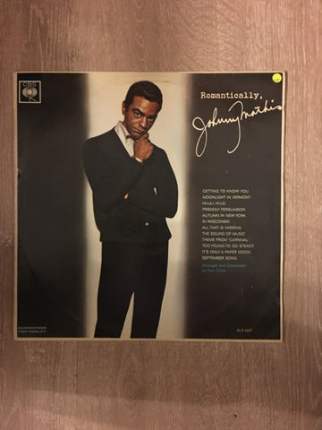Johnny Mathis - Romantically - Vinyl LP Record - Opened  - Very-Good Quality (VG) - C-Plan Audio