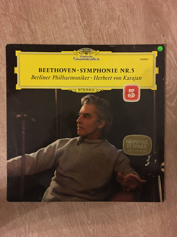Beethoven - Berliner Philharmoniker • Herbert von Karajan ‎– Symphonie Nr.5 - Vinyl LP Record - Opened  - Very-Good+ Quality (VG+) - C-Plan Audio