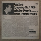 André Previn Conducting Walton, London Symphony Orchestra* ‎– Symphony No. 1 - Vinyl LP Record - Opened  - Very-Good+ Quality (VG+) - C-Plan Audio