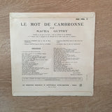 Sacha Guitry ‎– Le Mot De Cambronne (Comédie En 1 Acte) - Vinyl LP Record - Opened  - Very-Good Quality (VG) - C-Plan Audio