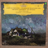 Liszt / Smetana - Orchestre Philharmonique De Berlin, Herbert von Karajan ‎– Les Préludes · Rhapsodie Hongroise Nr. 2 / Vyšehrad · La Moldau - Vinyl LP Record - Opened  - Very-Good+ Quality (VG+) - C-Plan Audio