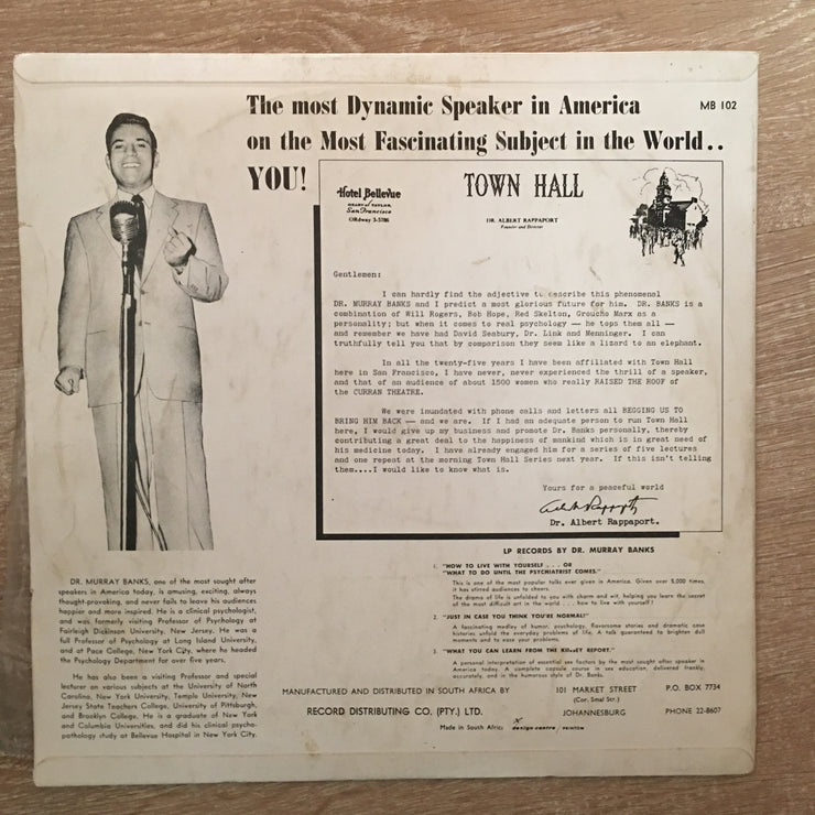 Dr Murray Banks - Just In Case You Think You're Normal - Vinyl LP Record - Opened  - Good+ Quality (G+) - C-Plan Audio