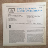 Franz Schubert Beethoven -Symphonie Nr 8 h-moll D 759, Nr 5 c-moll op 67 Lorin Maazel Berliner Philharmoniker  -  Vinyl LP Record - Opened  - Very-Good+ Quality (VG+) - C-Plan Audio