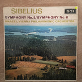 Sibelius - Maazel -  Vienna Philharmonic Orchestra ‎– Symphony No. 3 / Symphony No. 6 - Vinyl LP Record - Opened  - Very-Good Quality (VG) - C-Plan Audio