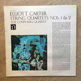 Elliott Carter - The Composers Quartet ‎– String Quartets Nos. 1 & 2 - Vinyl LP Opened - Near Mint Condition (NM) - C-Plan Audio