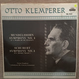 Otto Klemperer - Mendelssohn, Symphony No. 4 in A Major ("Italian") / Schubert, Symphony No. 4 in C Minor ("Tragic") - Vinyl LP Record - Opened  - Very-Good Quality (VG) - C-Plan Audio