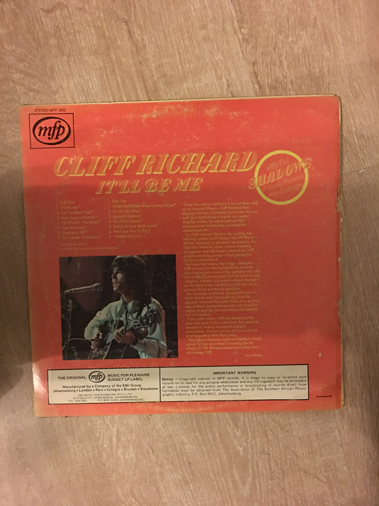 Cliff Richard  (with The Shadows featuring Norrie Paramor And His Orchestra) - It'll Be Me - Vinyl LP Record - Opened  - Very-Good Quality (VG) - C-Plan Audio