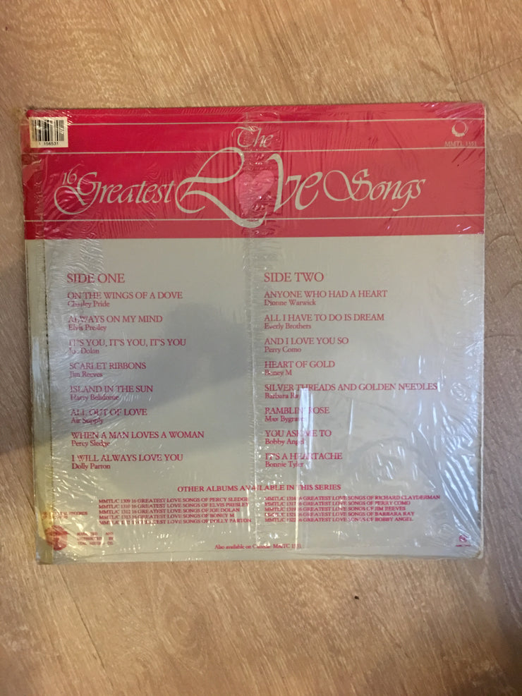 16 Greatest Love Songs - Vinyl LP Record - Opened  - Very-Good+ Quality (VG+) - C-Plan Audio