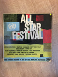 Various  - All Star Festival (Nat King Cole, Louis Armstrong, Edith Piaaf...) - Vinyl LP Record - Opened  - Very-Good Quality (VG) - C-Plan Audio