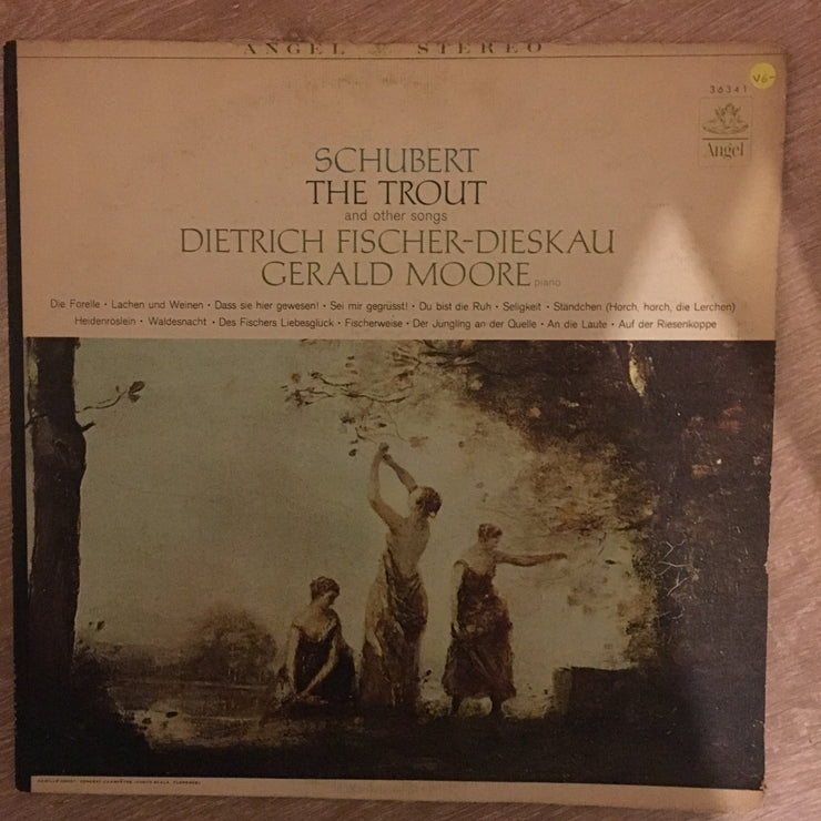 Schubert - Dietrich Fischer-Dieskau, Gerald Moore ‎– The Trout And Other Songs - Vinyl LP Record - Opened  - Very-Good- Quality (VG-) - C-Plan Audio