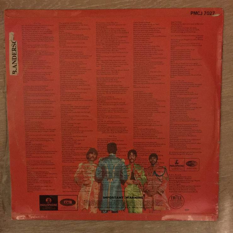The Beatles ‎– Sgt. Pepper's Lonely Hearts Club Band ‎– Vinyl LP Record - Opened  - Good+ Quality (G+) - C-Plan Audio