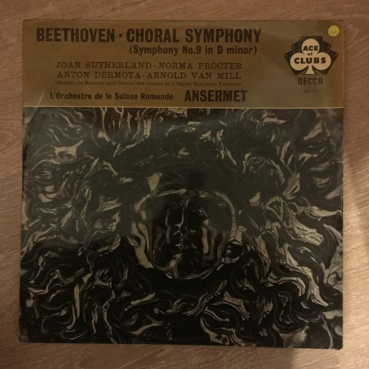 Beethoven, Ansermet, Sutherland, Procter, Dermota, Van Mill ‎– 9e Symphonie avec choeurs - Vinyl LP Record - Opened  - Very-Good+ Quality (VG+) - C-Plan Audio