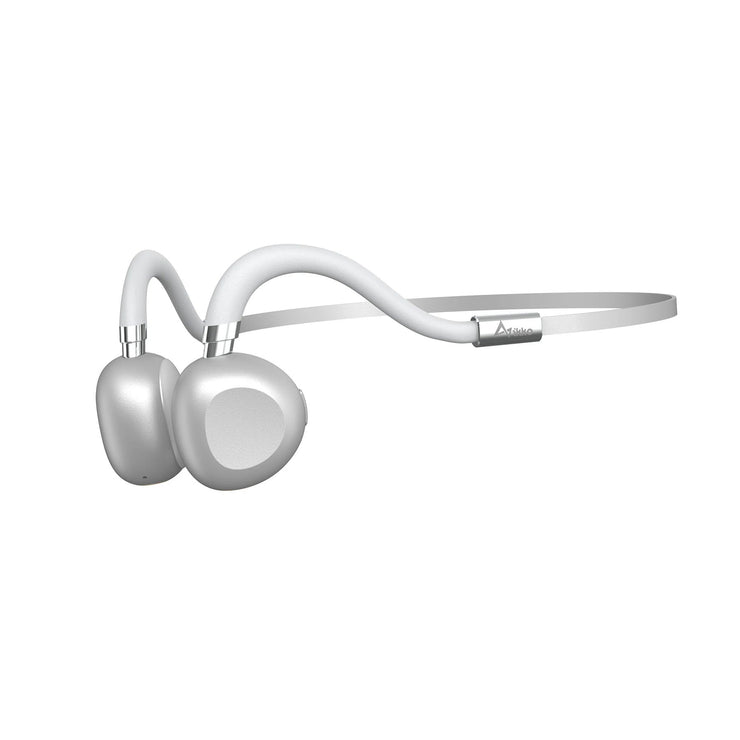 IKKO  Breezy - ITG01 - Bone Conduction Bluetooth (5.3) Sports Earphone/Headphone with Charging Cradle (Grey) (bobb)